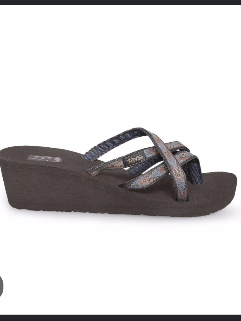 Teva Mush Mandolyn Brown Strappy Wedges